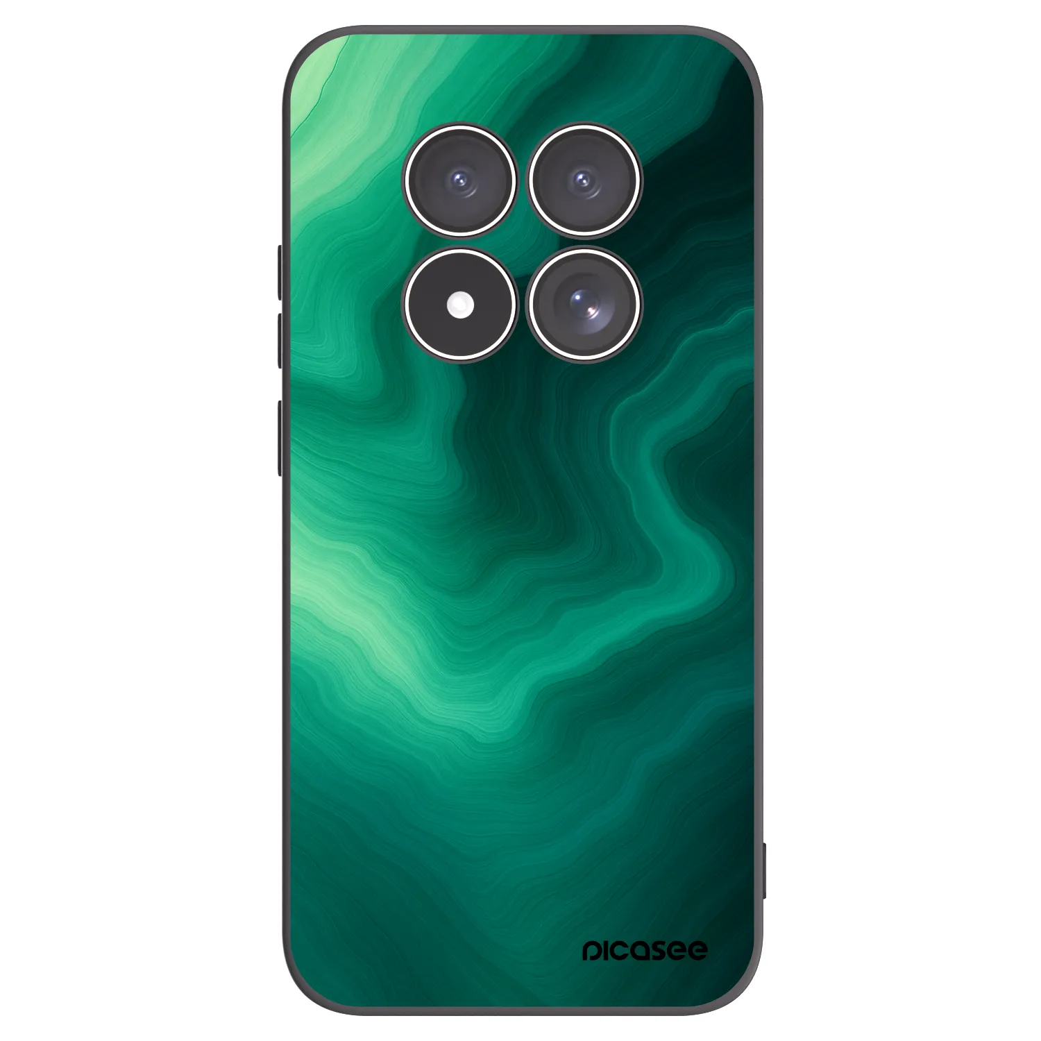 Picasee Xiaomi Redmi Note 15 Pro 4G Hülle - Schwarzes Silikon - Malachite