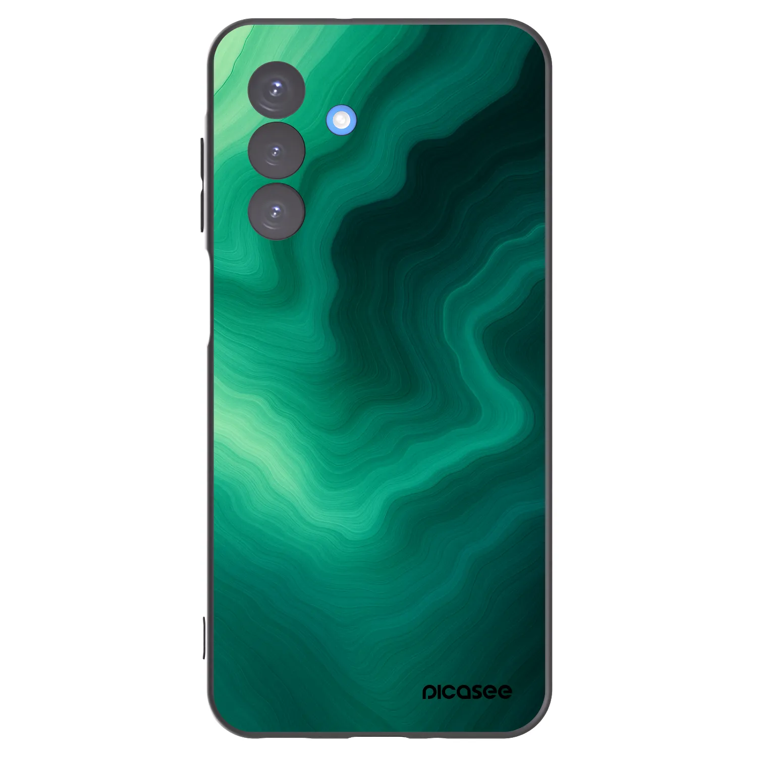 Picasee Samsung Galaxy A17 5G Hülle - Schwarzes Silikon - Malachite