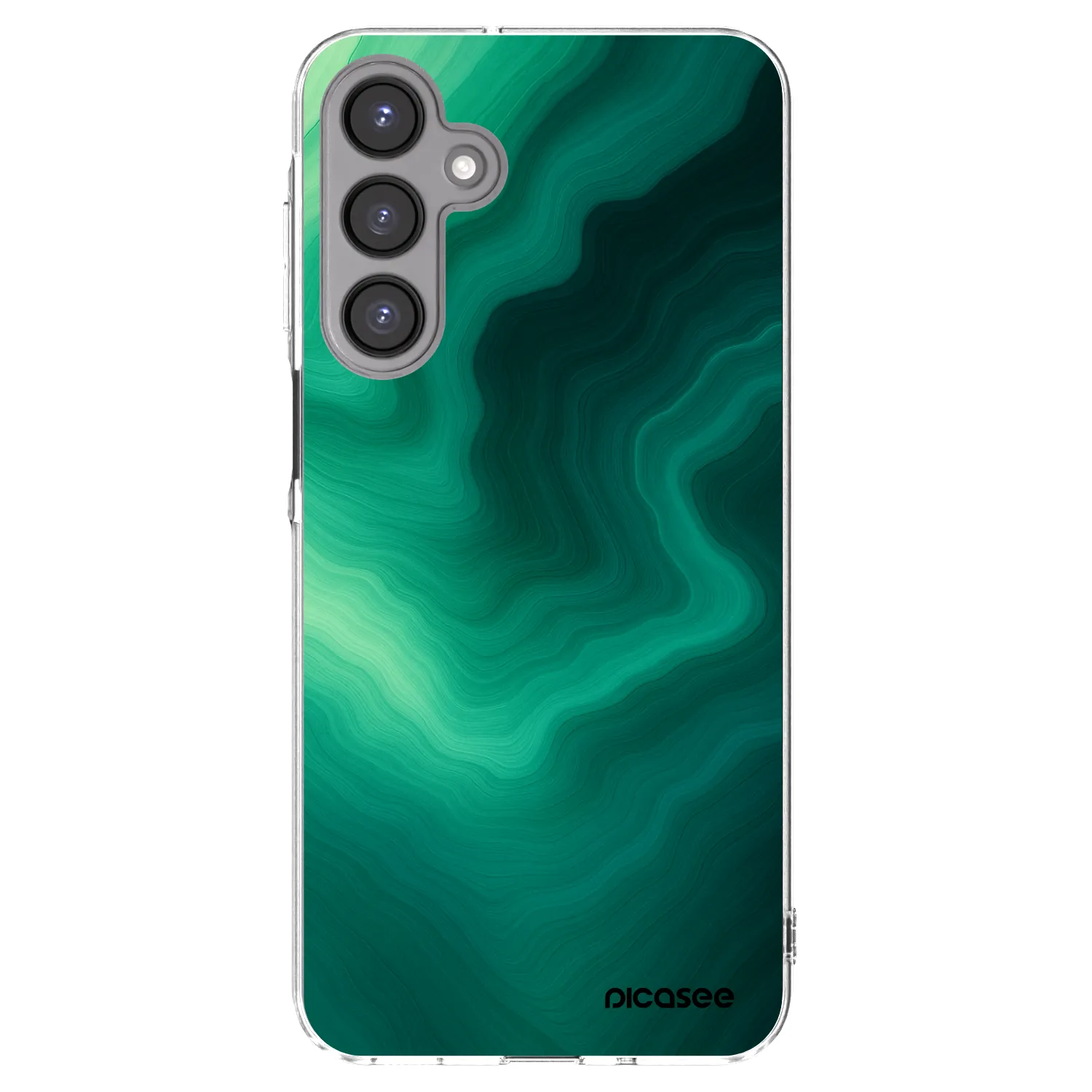 Picasee Samsung Galaxy A16 4G Hülle - Transparentes Silikon - Malachite