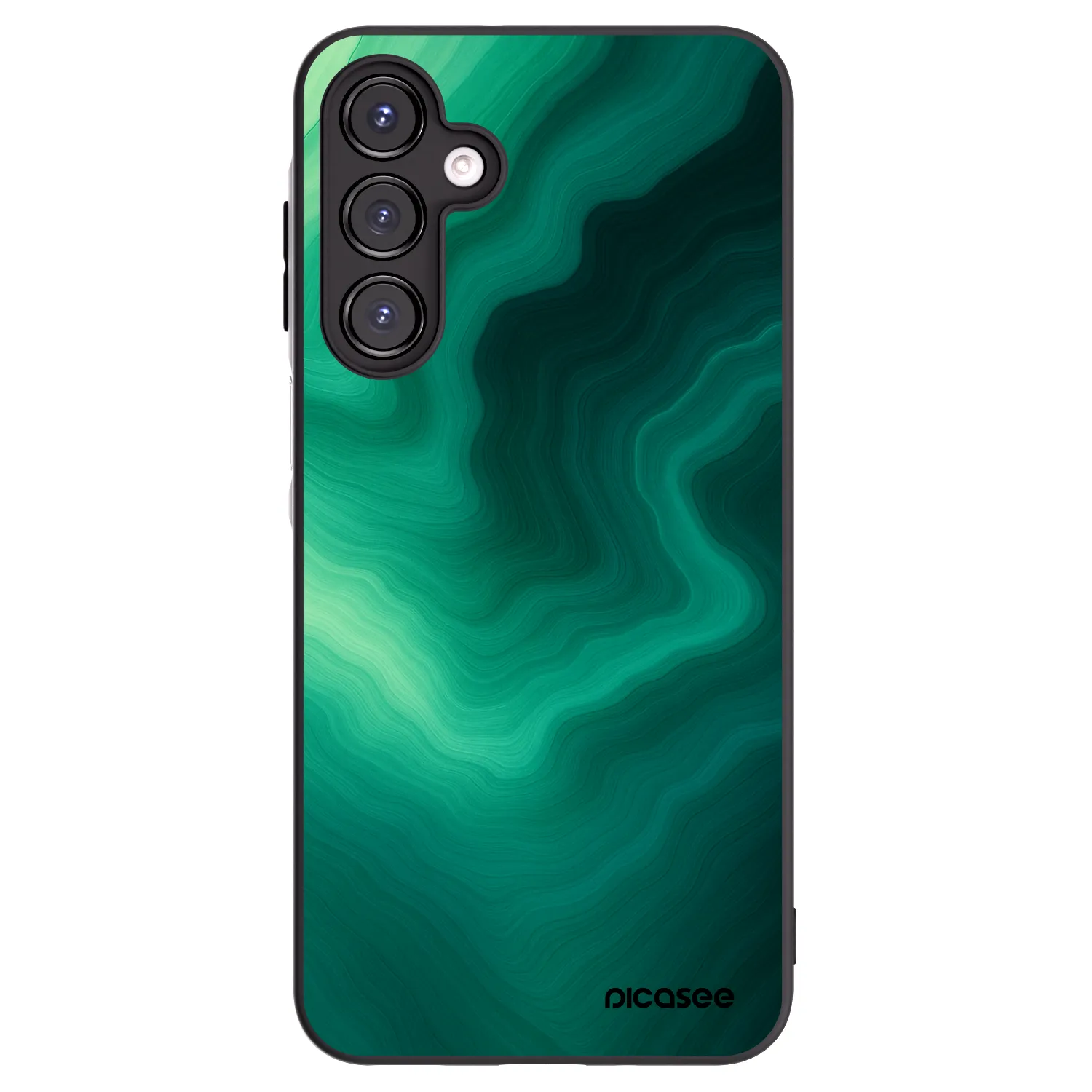 Picasee Samsung Galaxy A16 4G Hülle - Schwarzes Silikon - Malachite