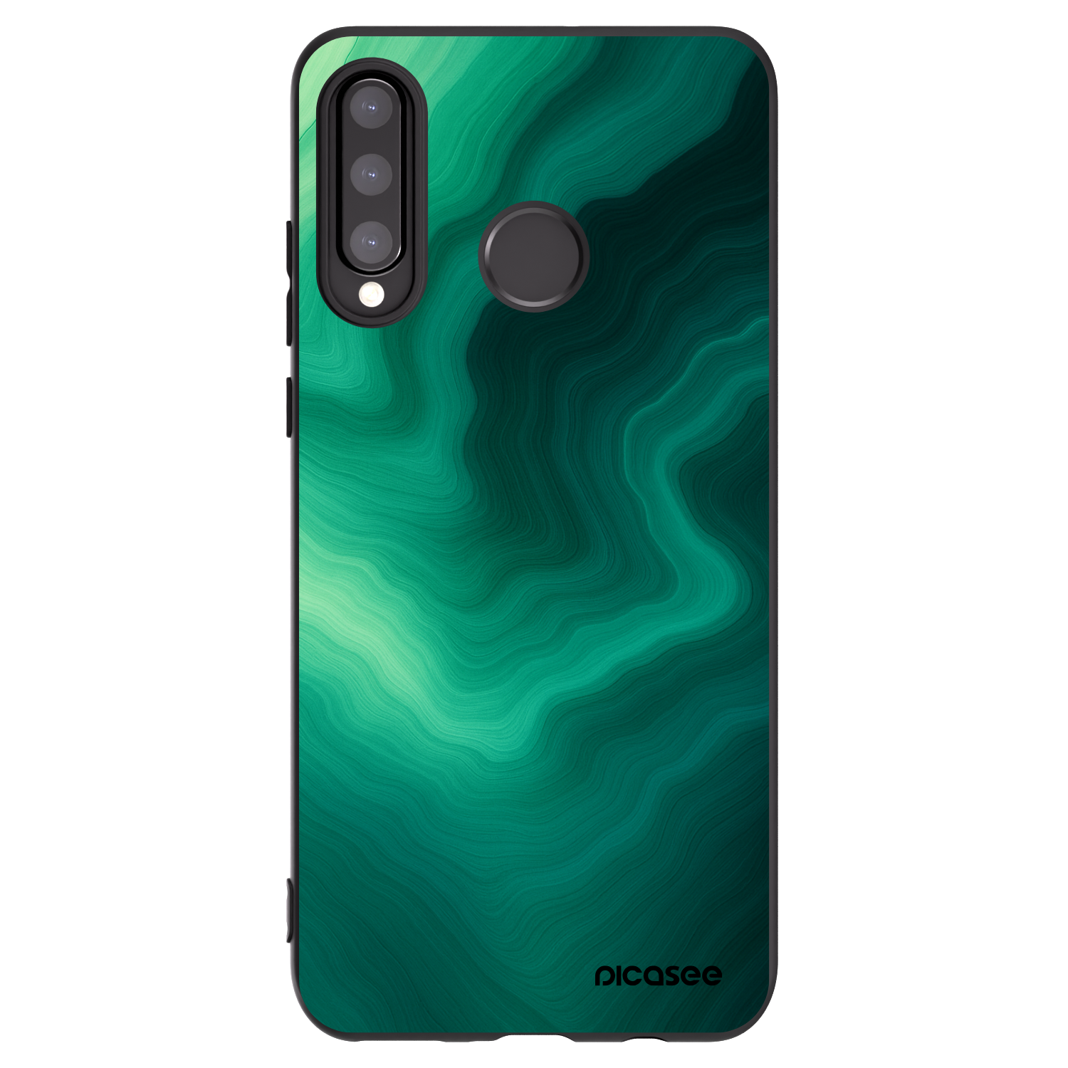 Picasee Huawei P30 Lite Hülle - Schwarzes Silikon - Malachite