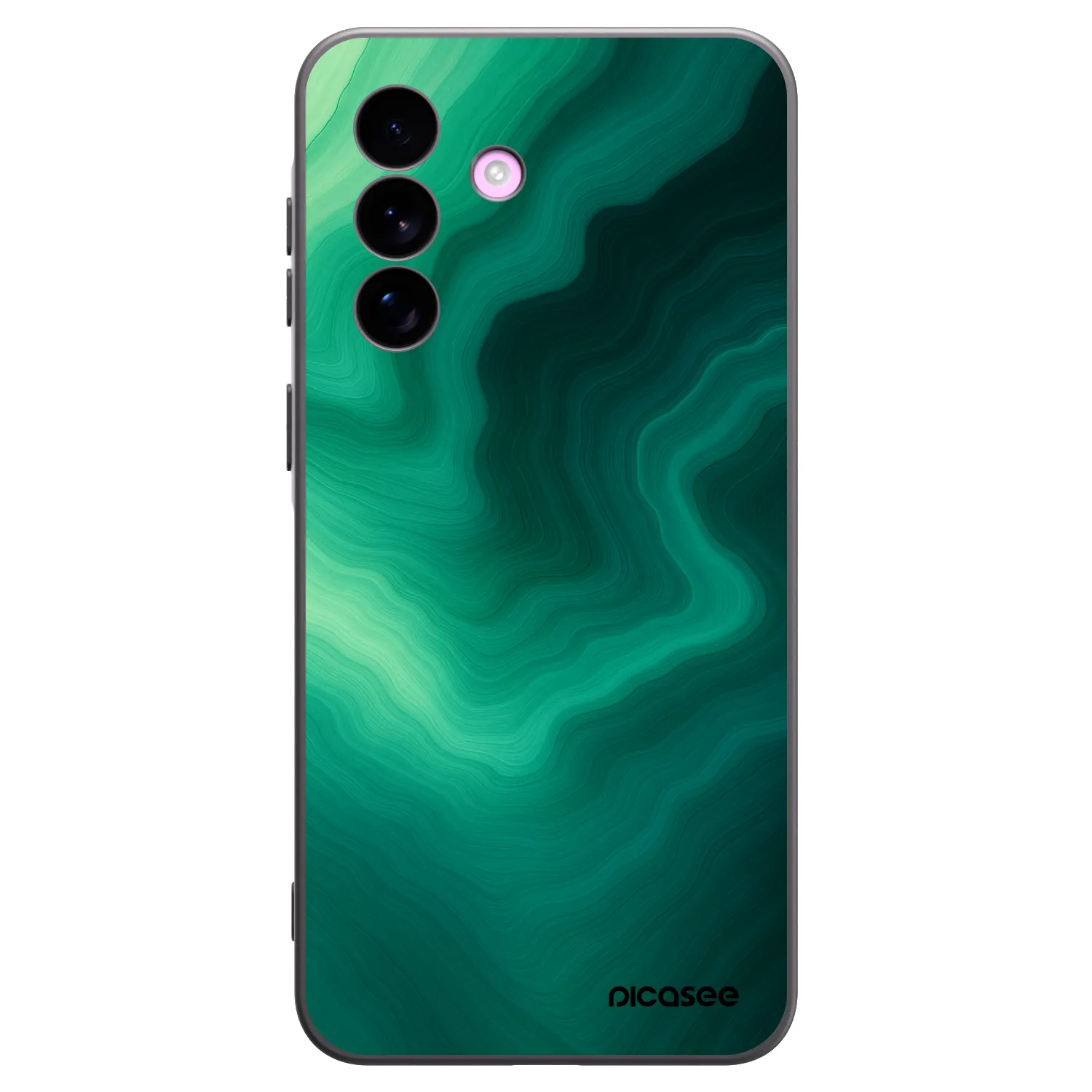 Picasee Samsung Galaxy A57 5G Hülle - Schwarzes Silikon - Malachite