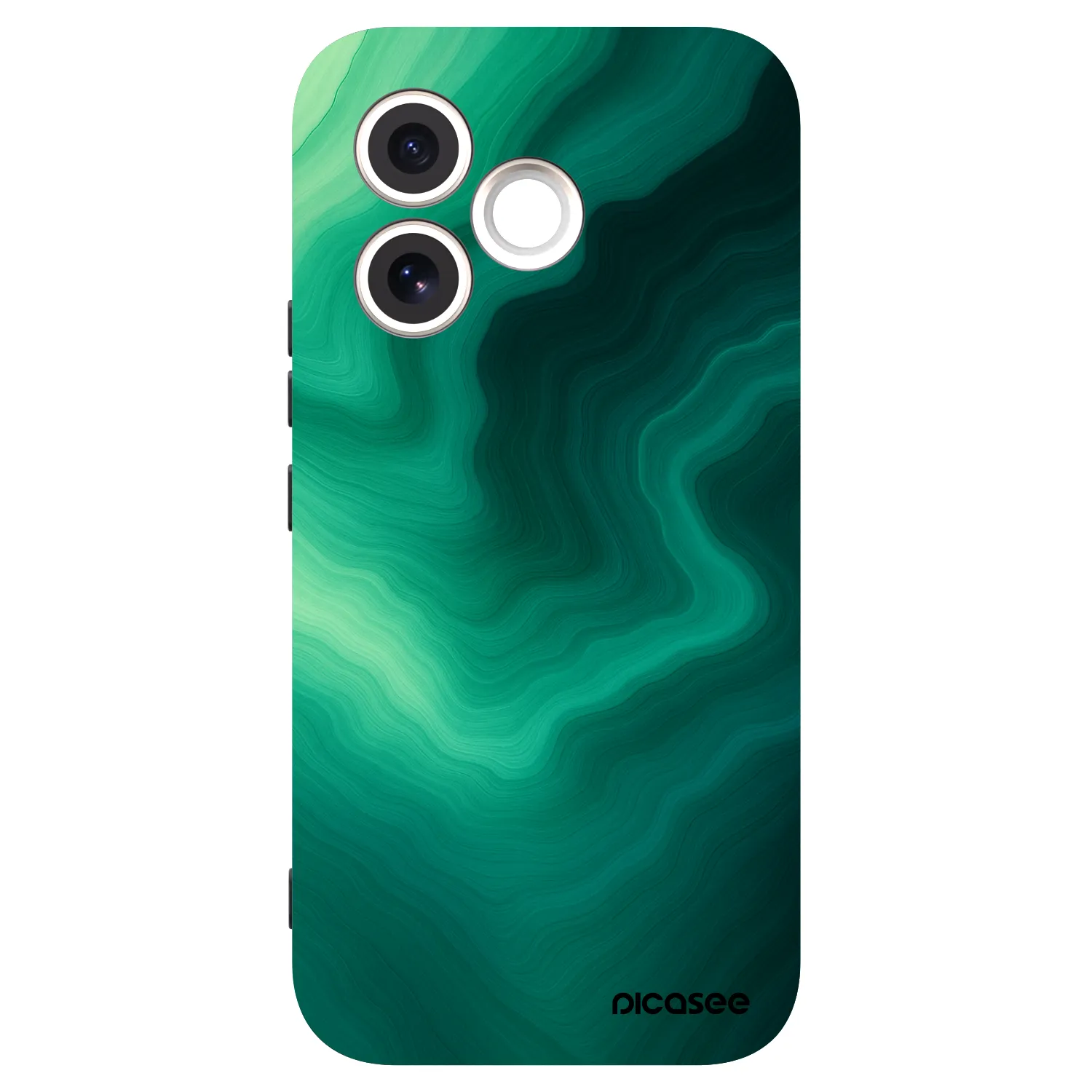 Picasee Honor 600 Lite Hülle - Schwarzes Silikon - Malachite