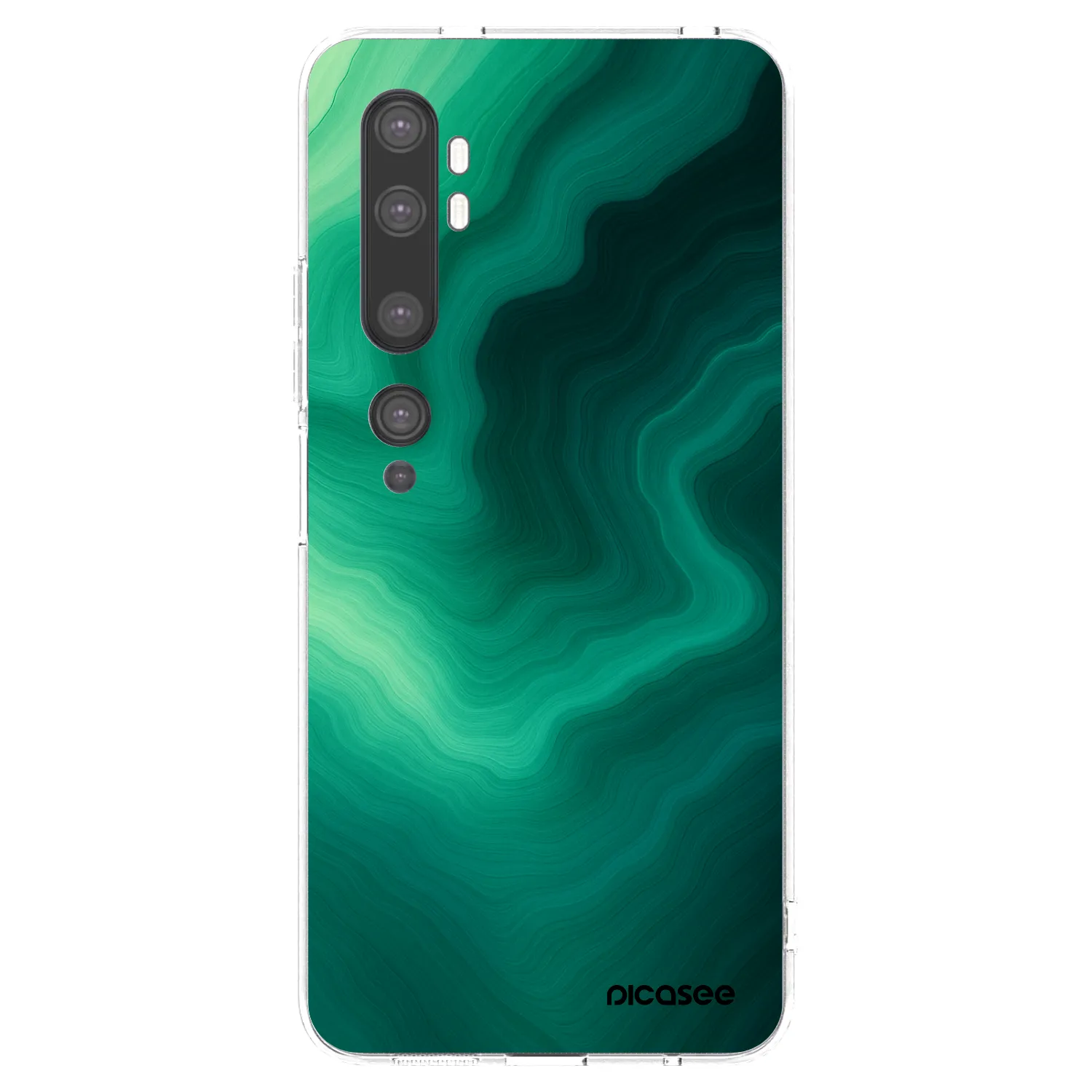 Picasee Xiaomi Mi Note 10 (Pro) Hülle - Transparentes Silikon - Malachite