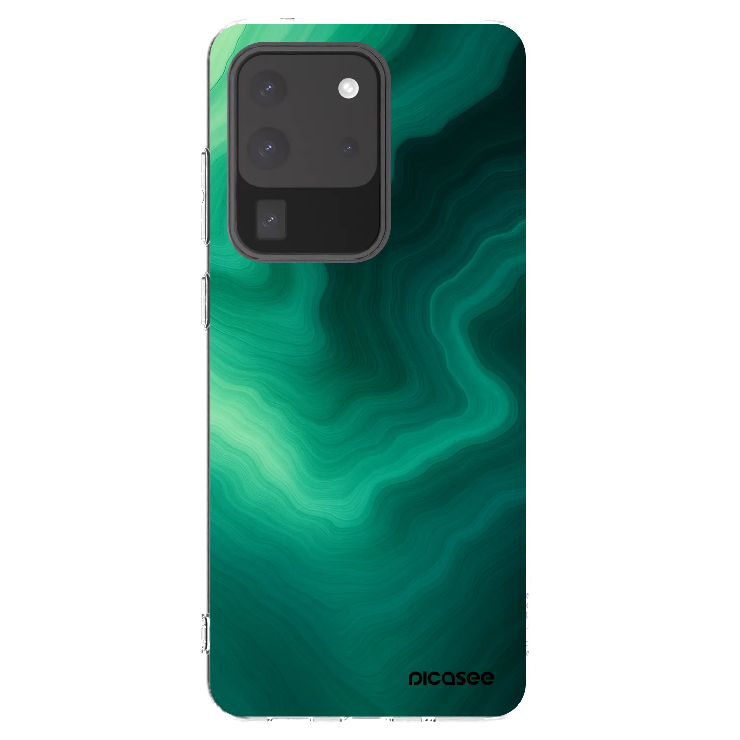 Picasee Samsung Galaxy S20 Ultra 5G G988F Hülle - Transparentes Silikon - Malachite