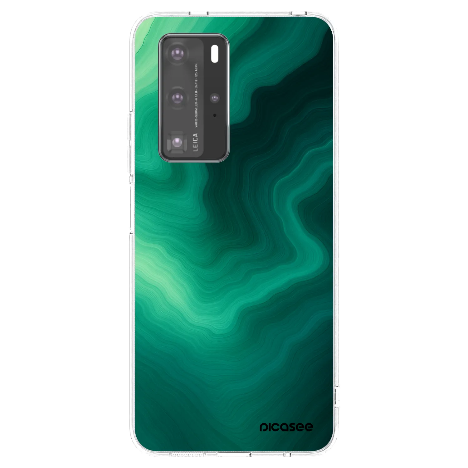 Picasee Huawei P40 Pro Hülle - Transparentes Silikon - Malachite