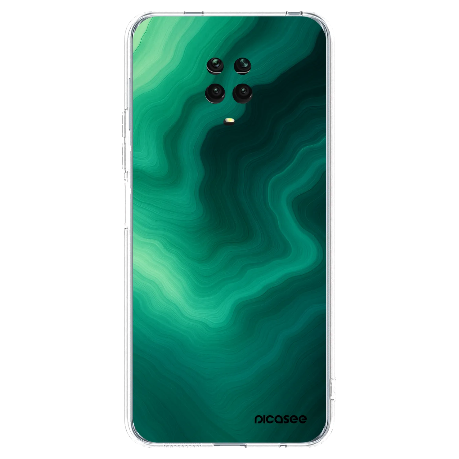 Picasee Xiaomi Redmi Note 9S Hülle - Transparentes Silikon - Malachite