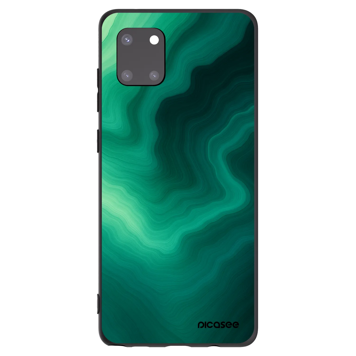 Picasee Samsung Galaxy Note 10 Lite N770F Hülle - Schwarzes Silikon - Malachite