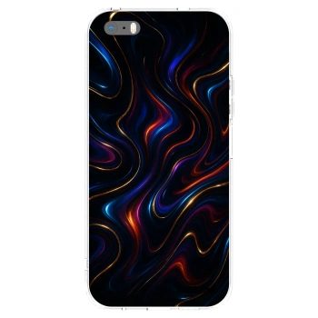 Picasee Apple iPhone 5/5S/SE Hülle - Transparentes Silikon - Noir