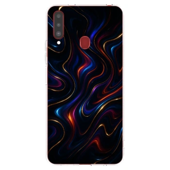 Picasee Samsung Galaxy A20s Hülle - Transparentes Silikon - Noir