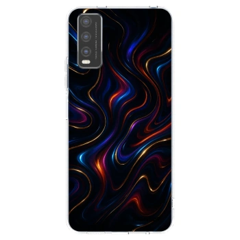Picasee Vivo Y20s Hülle - Transparentes Silikon - Noir