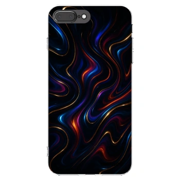 Picasee Apple iPhone 7 Plus Hülle - Transparentes Silikon - Noir