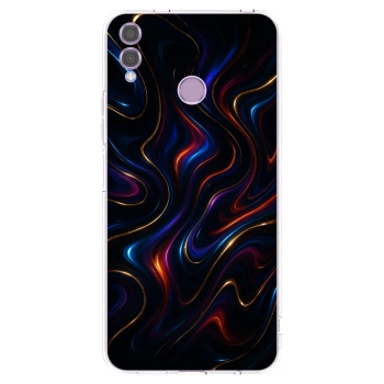 Picasee Honor 8X Hülle - Transparentes Silikon - Noir