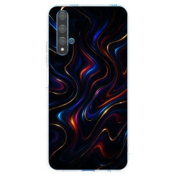 Picasee Huawei Nova 5T Hülle - Transparentes Silikon - Noir