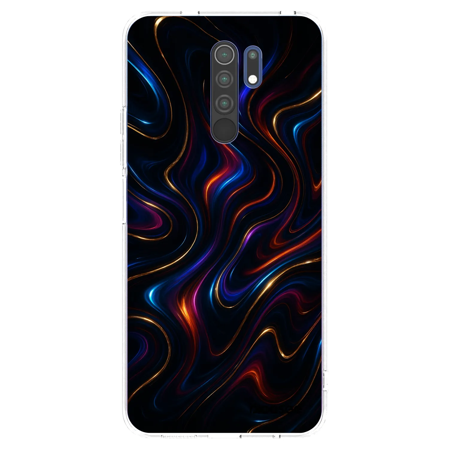 Picasee Xiaomi Redmi 9 Hülle - Transparentes Silikon - Noir