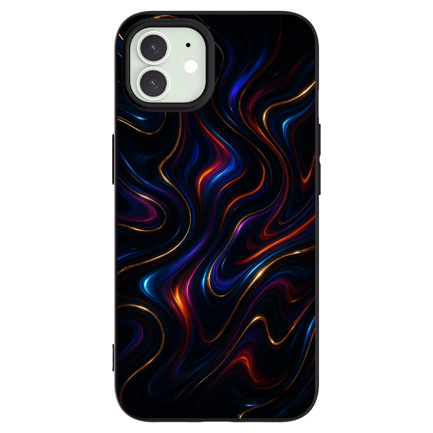 Picasee Apple iPhone 12 Hülle - Schwarzes Silikon - Noir