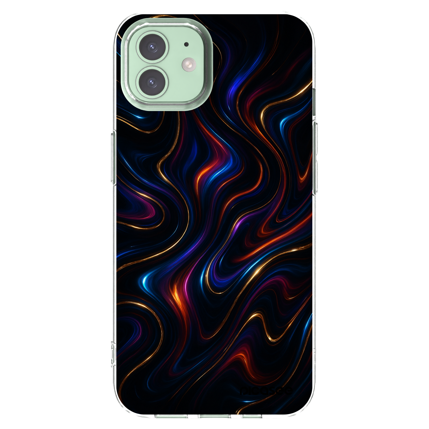 Picasee Apple iPhone 12 Hülle - Transparentes Silikon - Noir