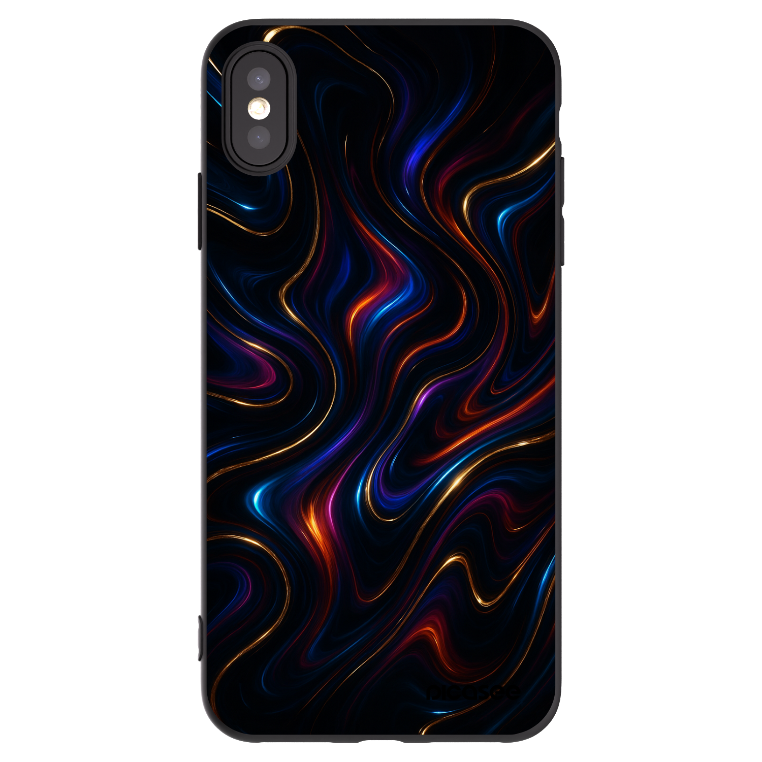 Picasee Apple iPhone XS Max Hülle - Schwarzes Silikon - Noir
