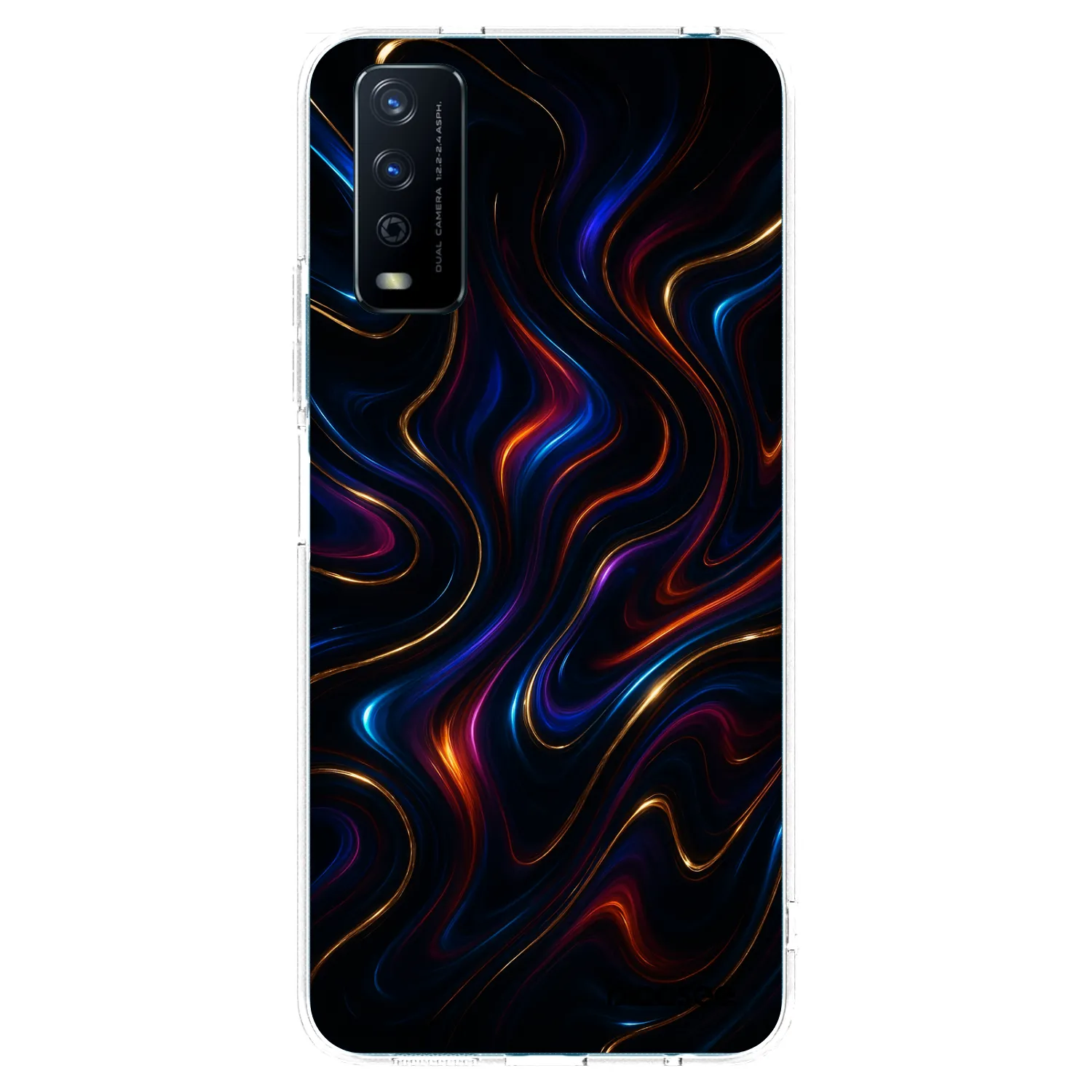 Picasee Vivo Y11s Hülle - Transparentes Silikon - Noir