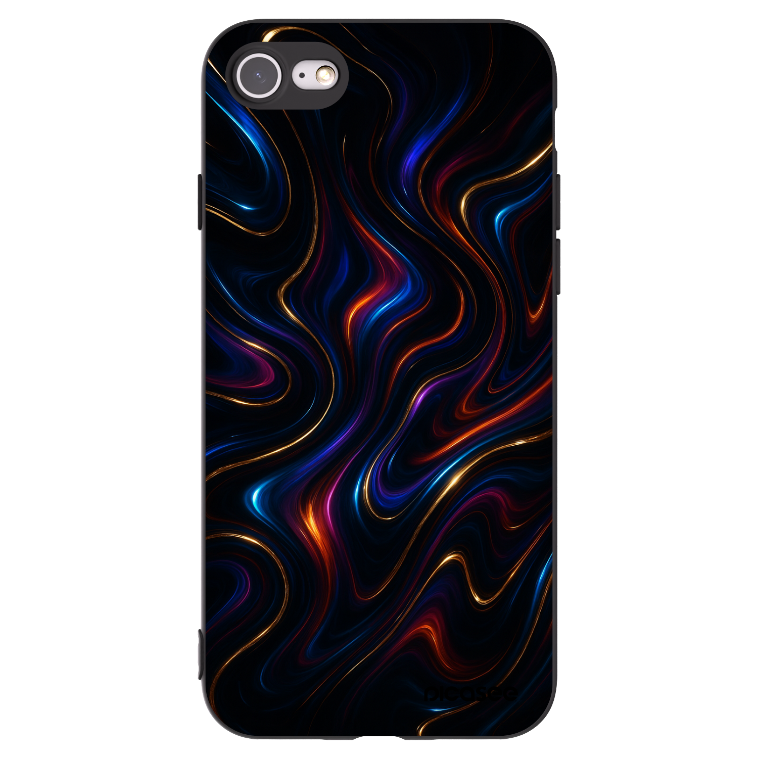 Picasee Apple iPhone SE 2022 Hülle - Schwarzes Silikon - Noir