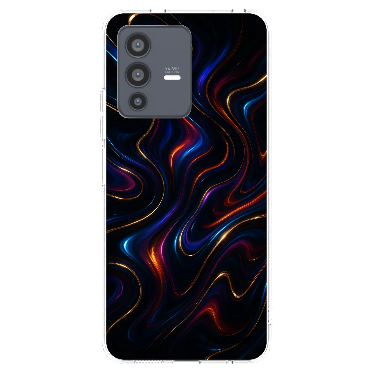 Picasee Vivo V23 5G Hülle - Transparentes Silikon - Noir