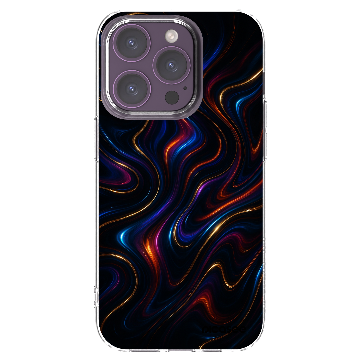 Picasee Apple iPhone 14 Pro Hülle - Transparentes Silikon - Noir