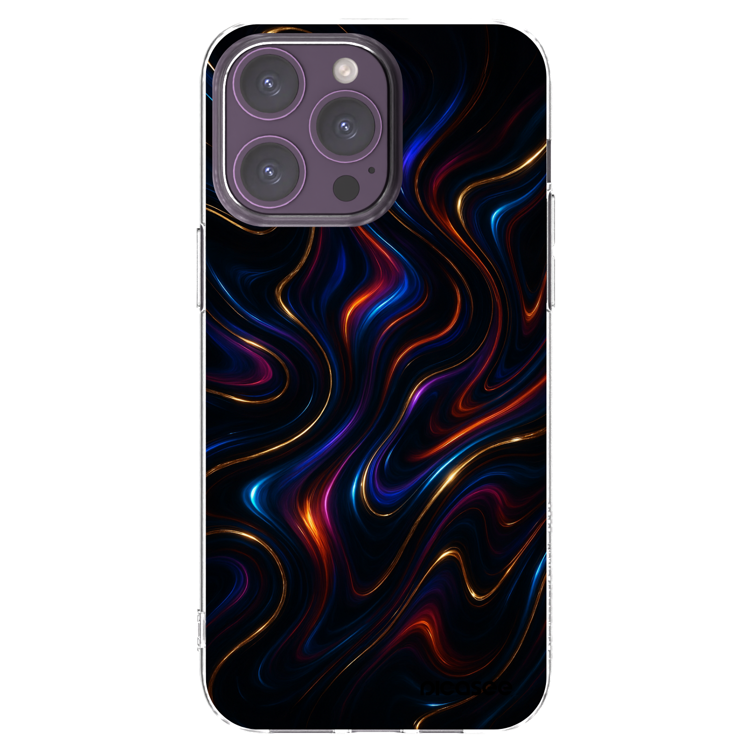 Picasee Apple iPhone 14 Pro Max Hülle - Transparentes Silikon - Noir