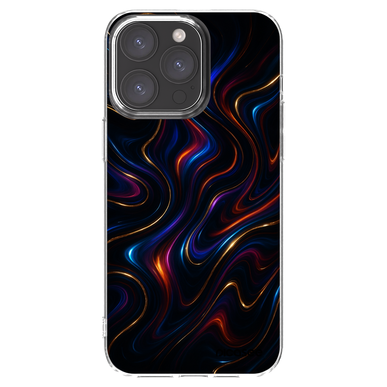Picasee Apple iPhone 15 Pro Max Hülle - Transparentes Silikon - Noir