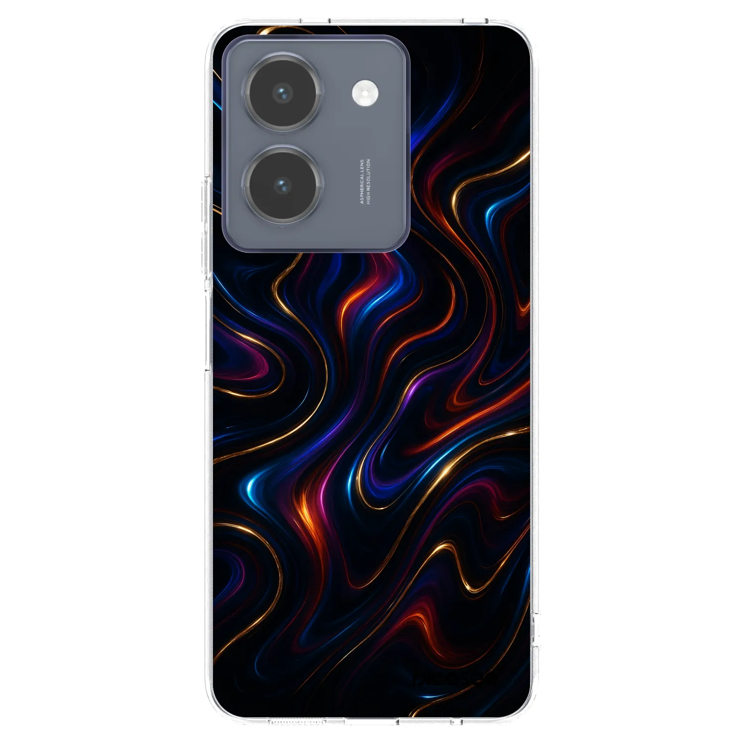 Picasee Vivo Y36 4G Hülle - Transparentes Silikon - Noir