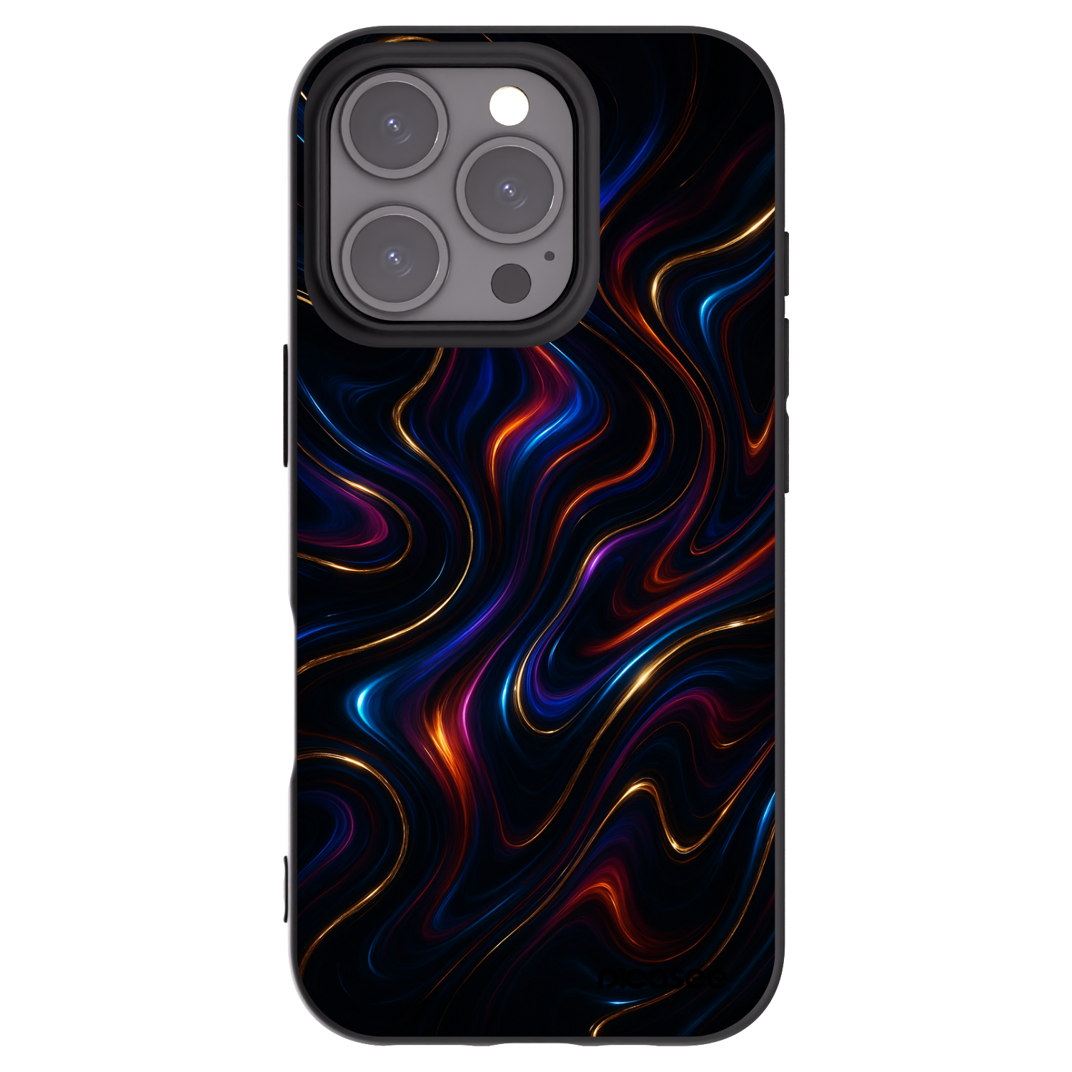 Picasee Apple iPhone 16 Pro Hülle - Schwarzes Silikon - Noir