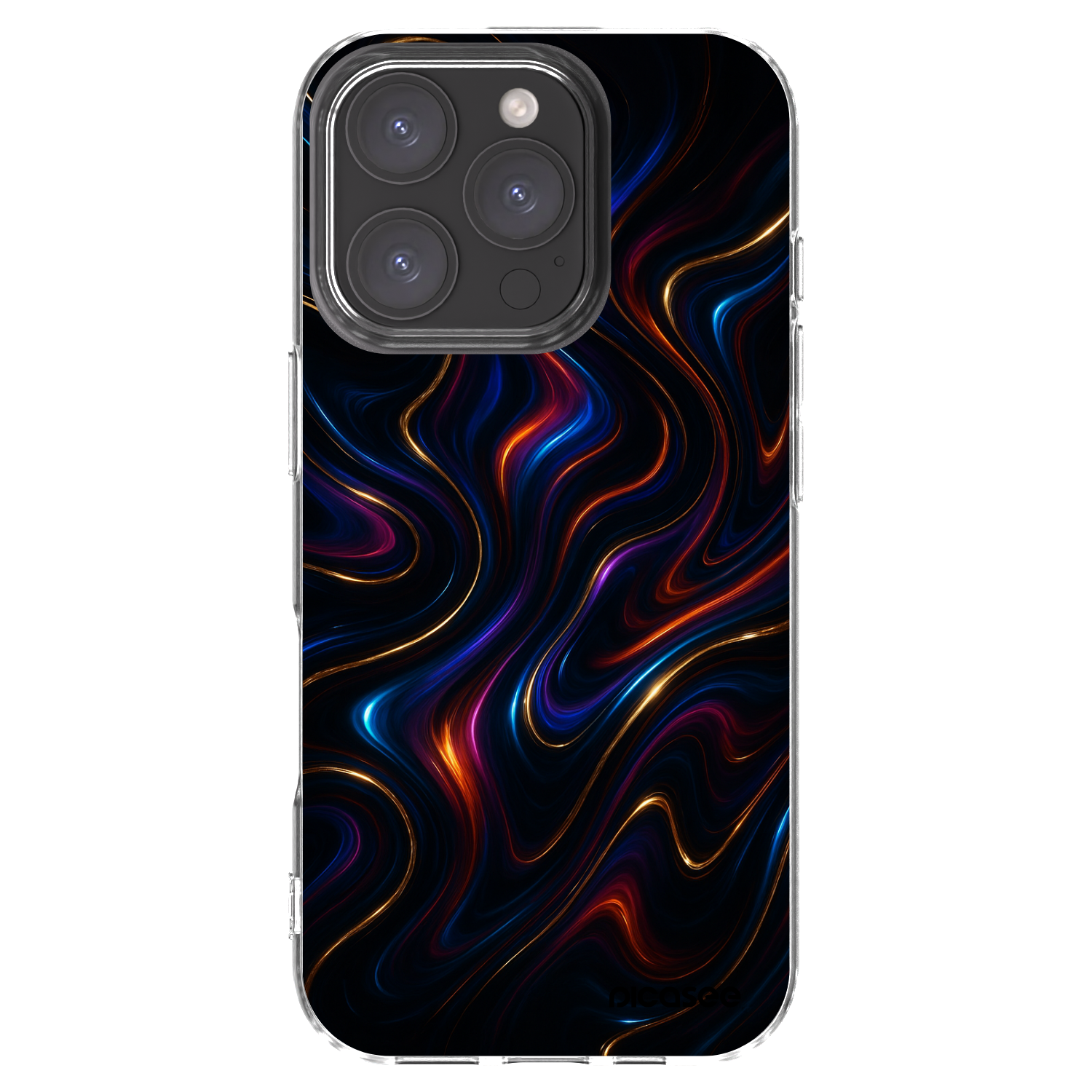Picasee Apple iPhone 16 Pro Hülle - Transparentes Silikon - Noir