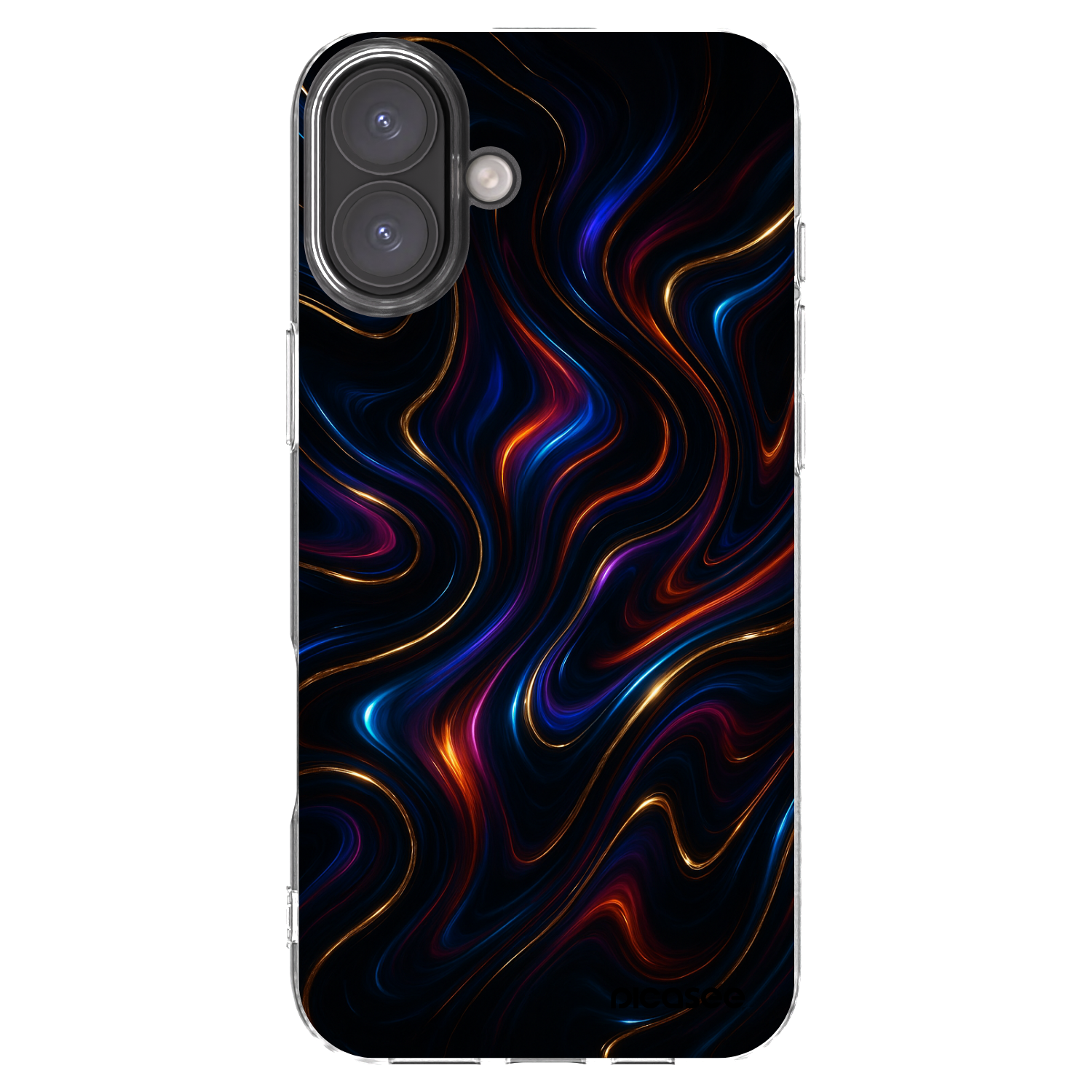 Picasee Apple iPhone 16 Plus Hülle - Transparentes Silikon - Noir