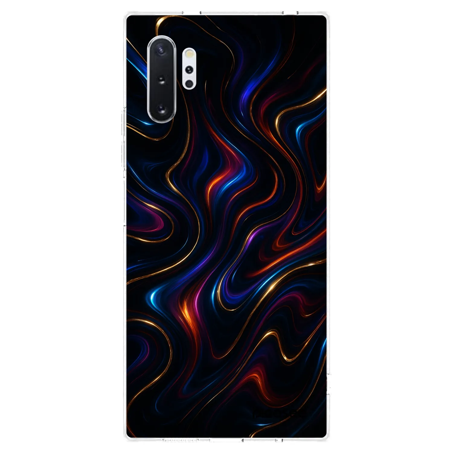 Picasee Samsung Galaxy Note 10+ N975F Hülle - Transparentes Silikon - Noir
