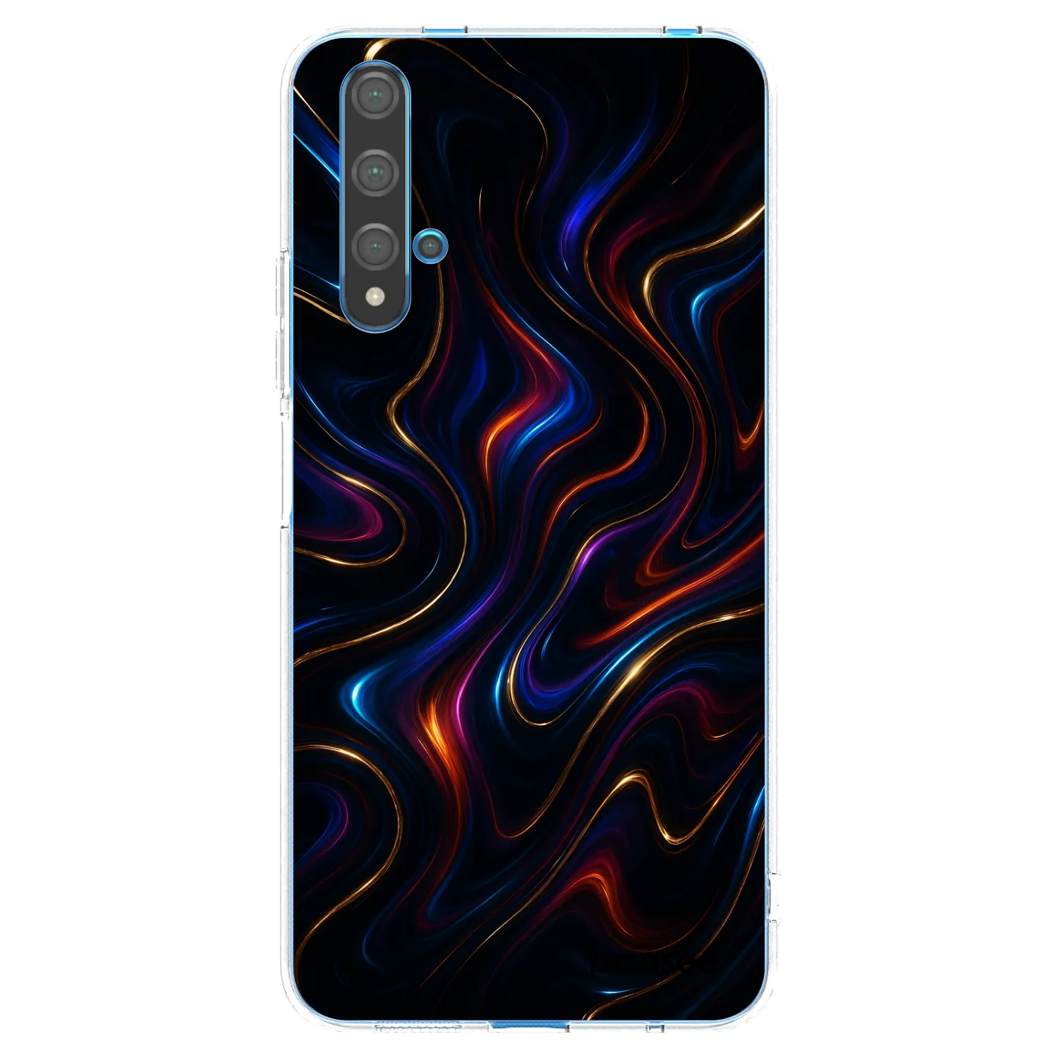 Picasee Huawei Nova 5T Hülle - Transparentes Silikon - Noir