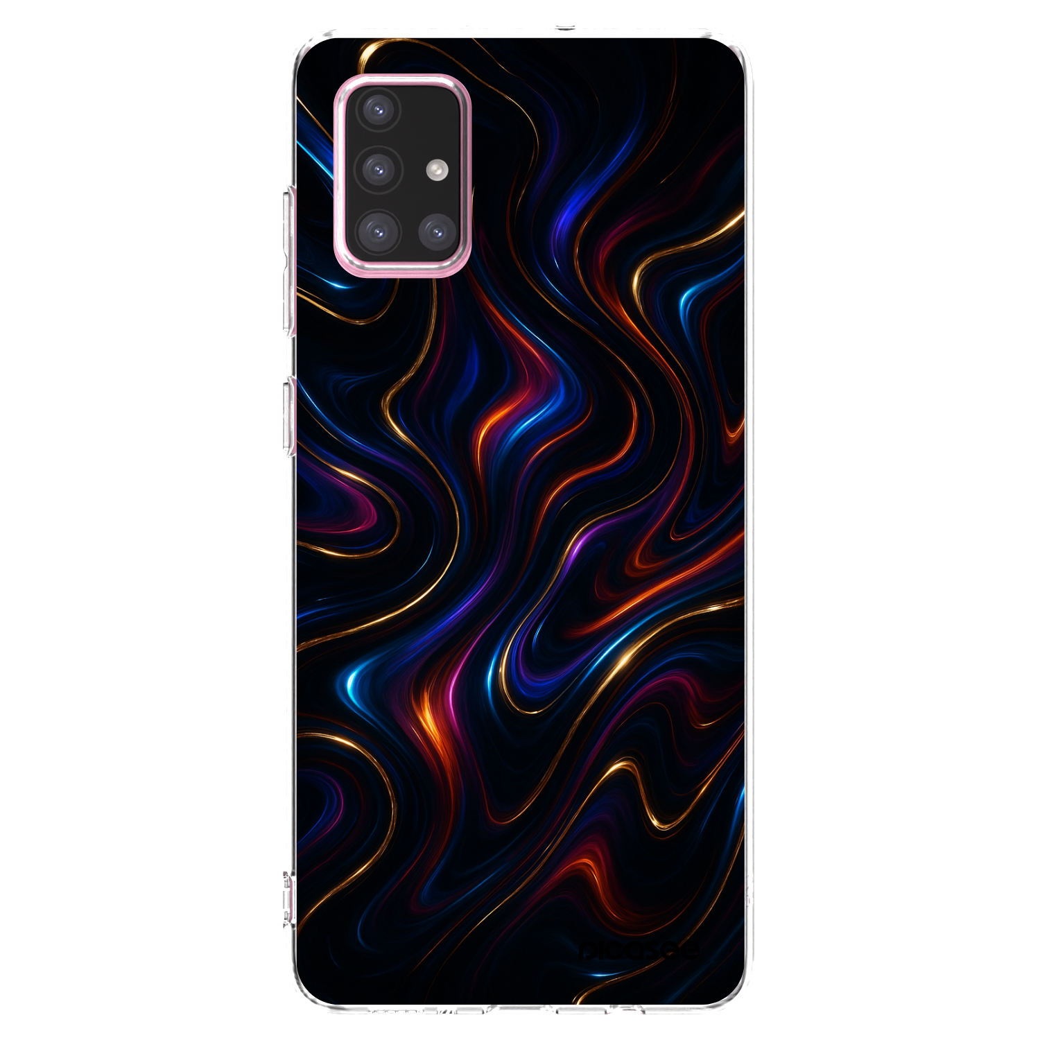 Picasee Samsung Galaxy A71 A715F Hülle - Transparentes Silikon - Noir