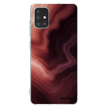 Picasee Samsung Galaxy M51 M515F Hülle - Transparentes Silikon - Rouge