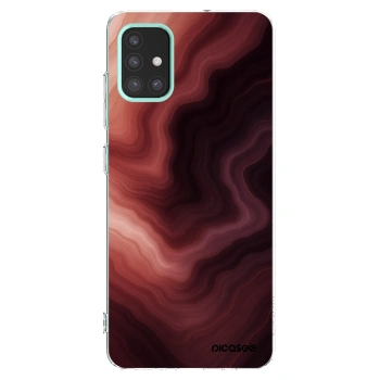 Picasee Samsung Galaxy M31s Hülle - Transparentes Silikon - Rouge