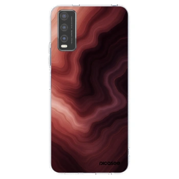 Picasee Vivo Y20s Hülle - Transparentes Silikon - Rouge