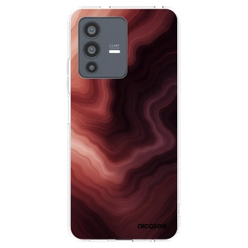 Picasee Vivo V23 5G Hülle - Transparentes Silikon - Rouge