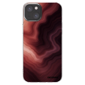 Picasee Apple iPhone 15 Plus Hülle - Transparentes Silikon - Rouge