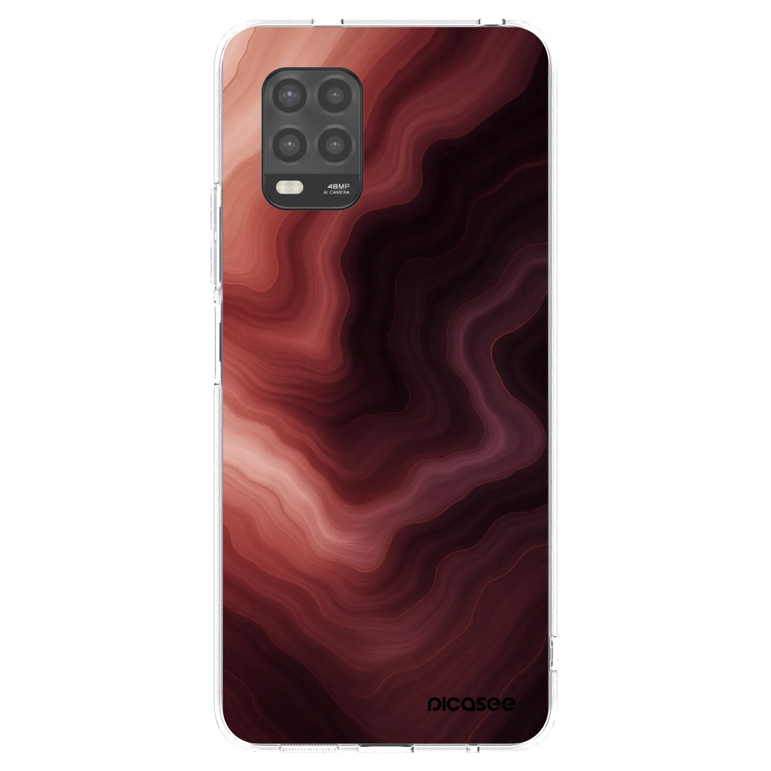 Picasee Xiaomi Mi 10 Lite Hülle - Transparentes Silikon - Rouge