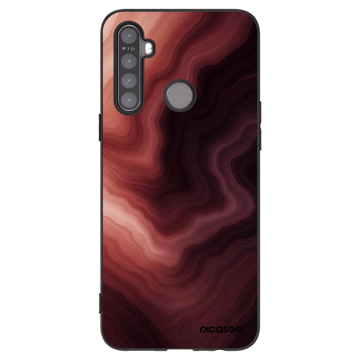 Picasee Realme 6i Hülle - Schwarzes Silikon - Rouge