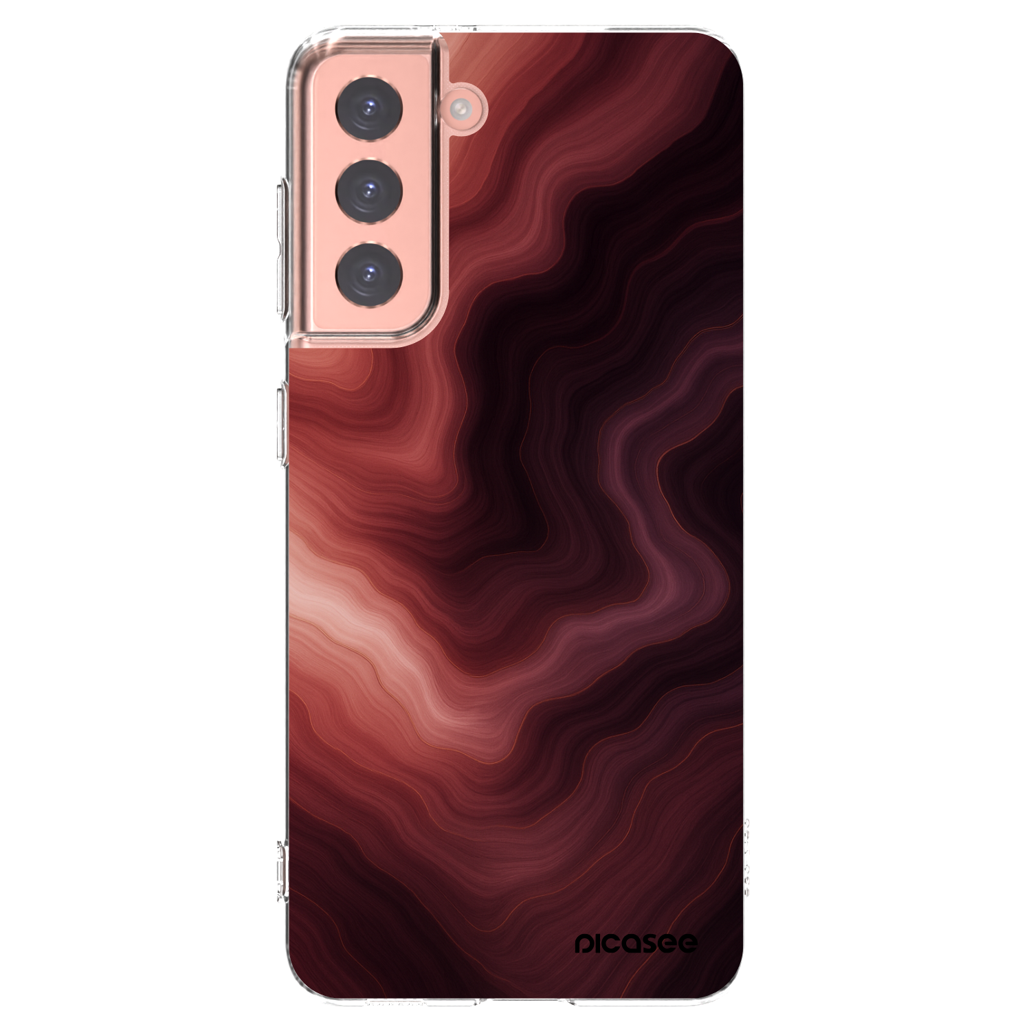 Picasee Samsung Galaxy S21 5G G991B Hülle - Transparentes Silikon - Rouge