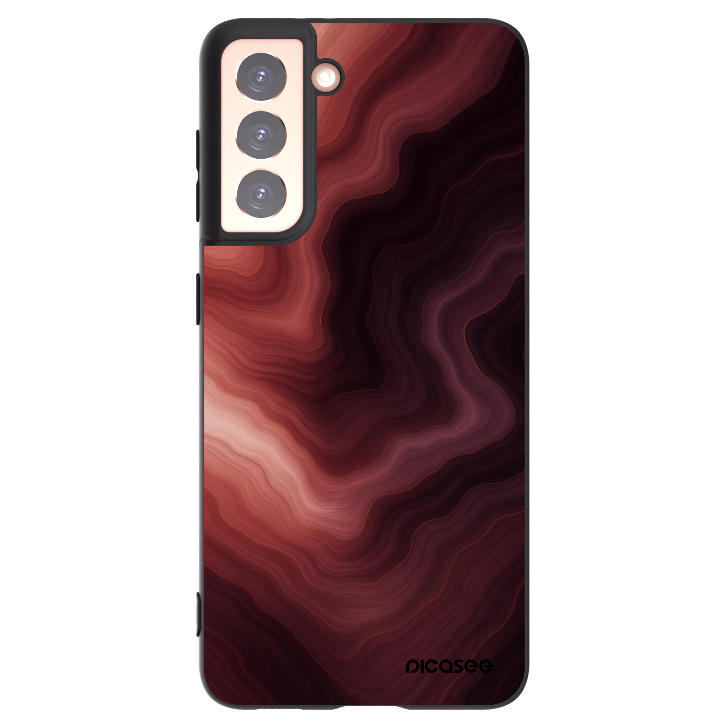 Picasee Samsung Galaxy S21 5G G991B Hülle - Schwarzes Silikon - Rouge