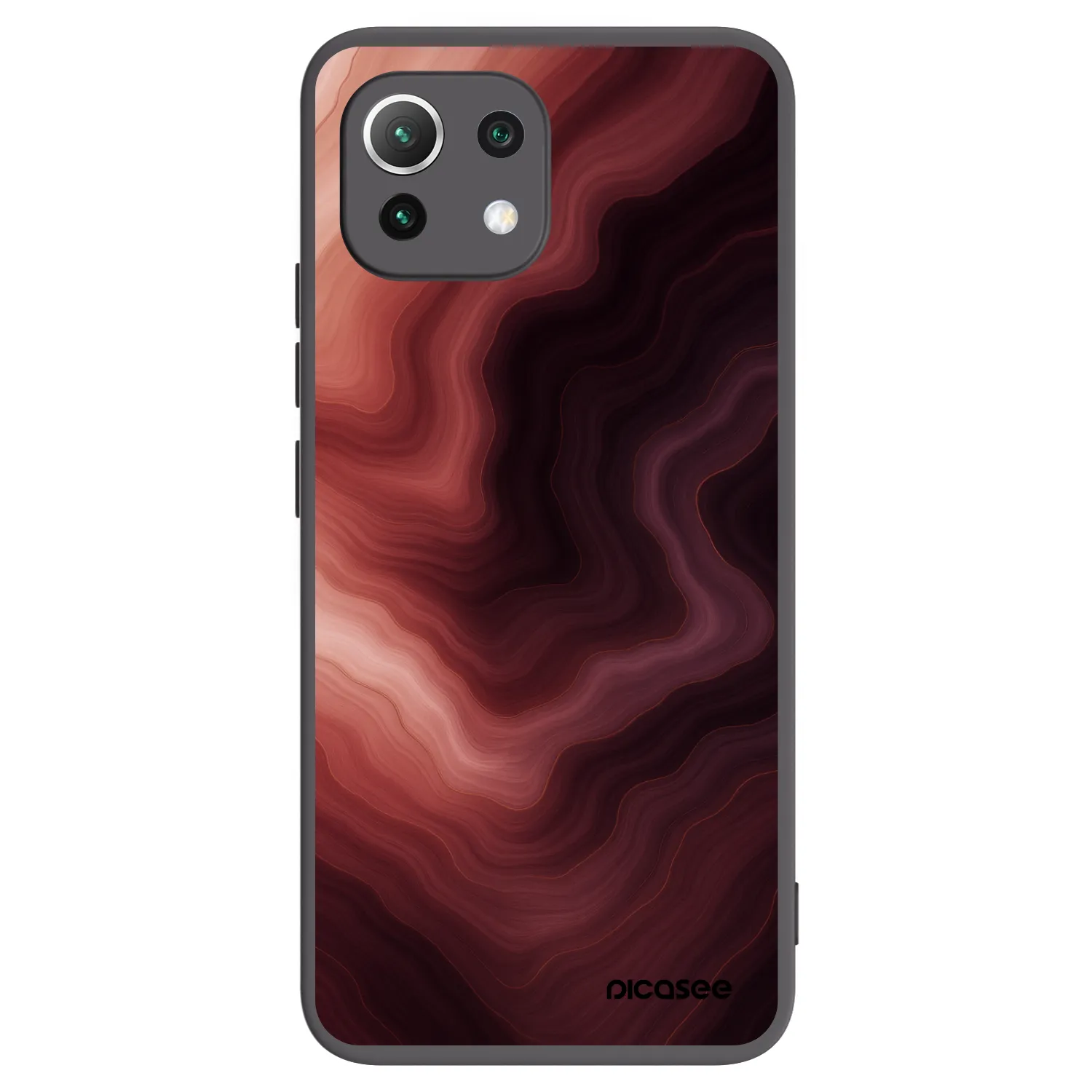 Picasee Xiaomi Mi 11 Lite Hülle - Schwarzes Silikon - Rouge