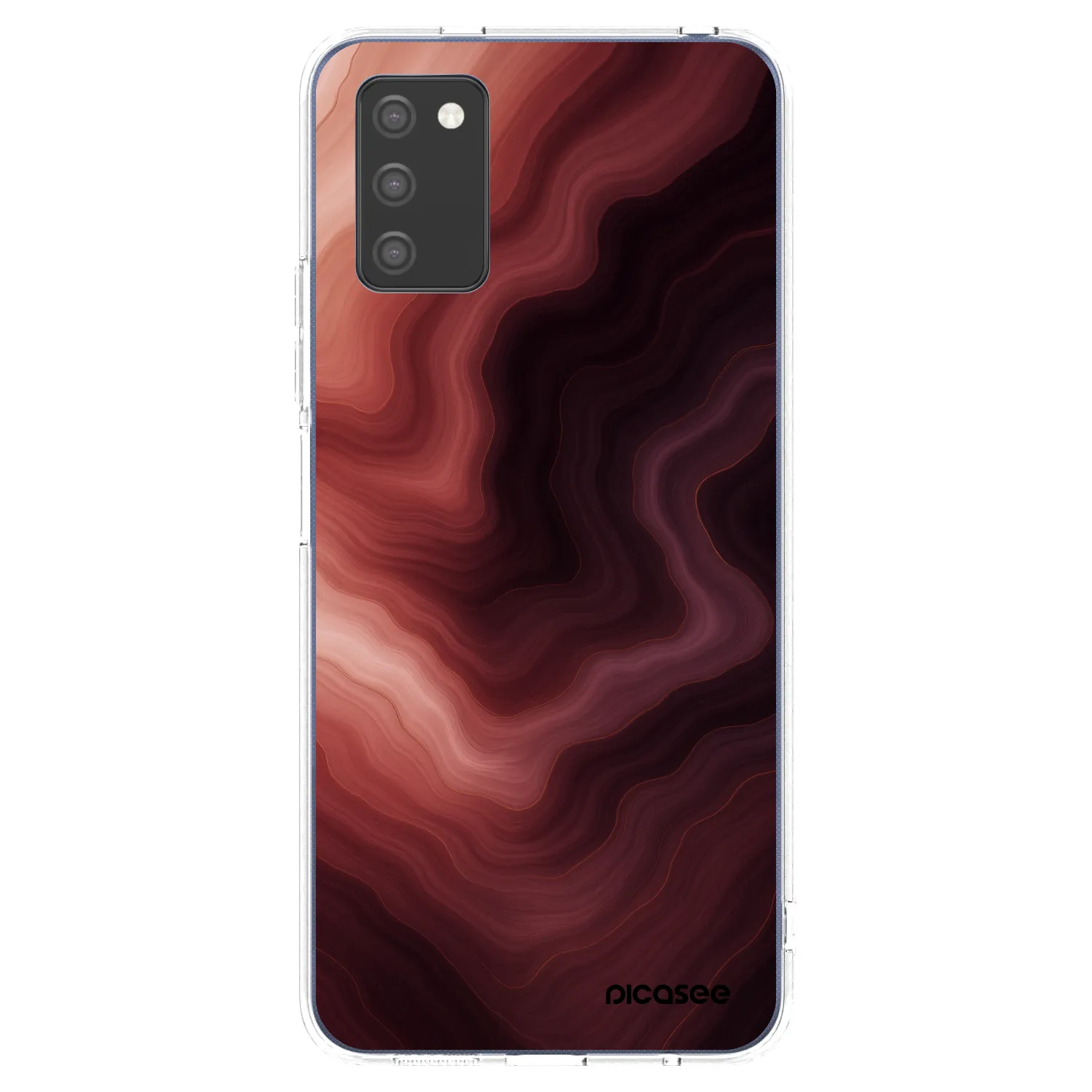 Picasee Samsung Galaxy A03s A037G Hülle - Transparentes Silikon - Rouge