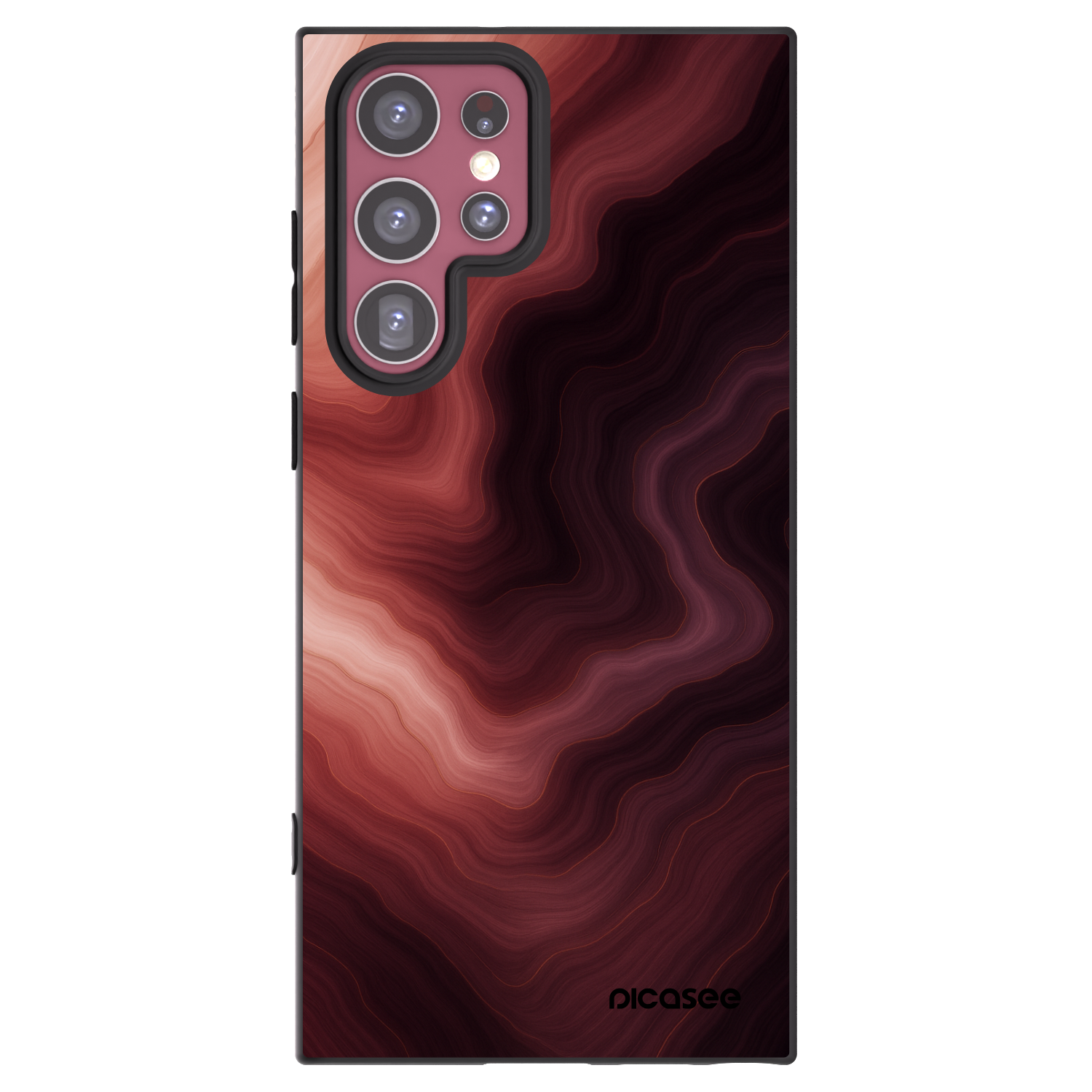 Picasee Samsung Galaxy S22 Ultra 5G Hülle - Schwarzes Silikon - Rouge