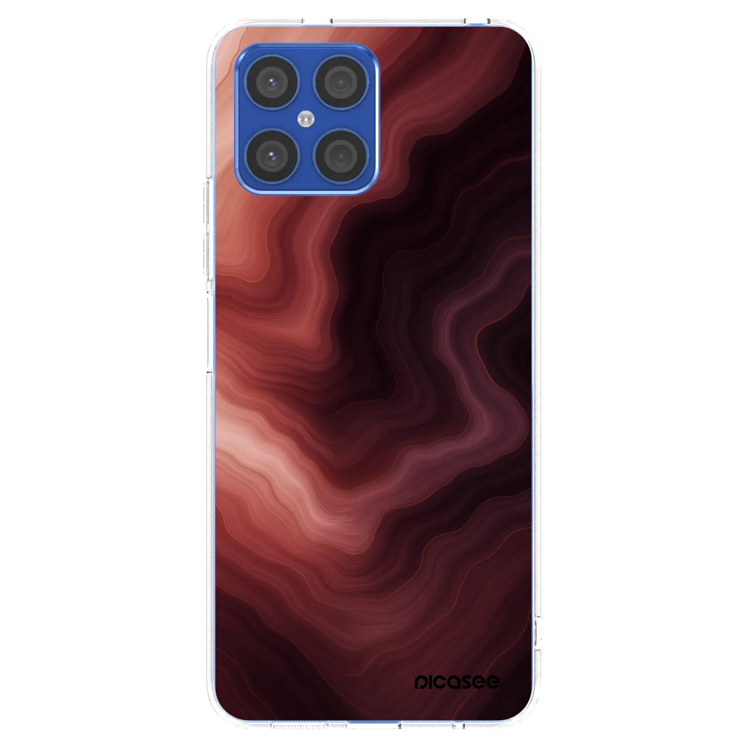 Picasee Honor X8 4G Hülle - Transparentes Silikon - Rouge