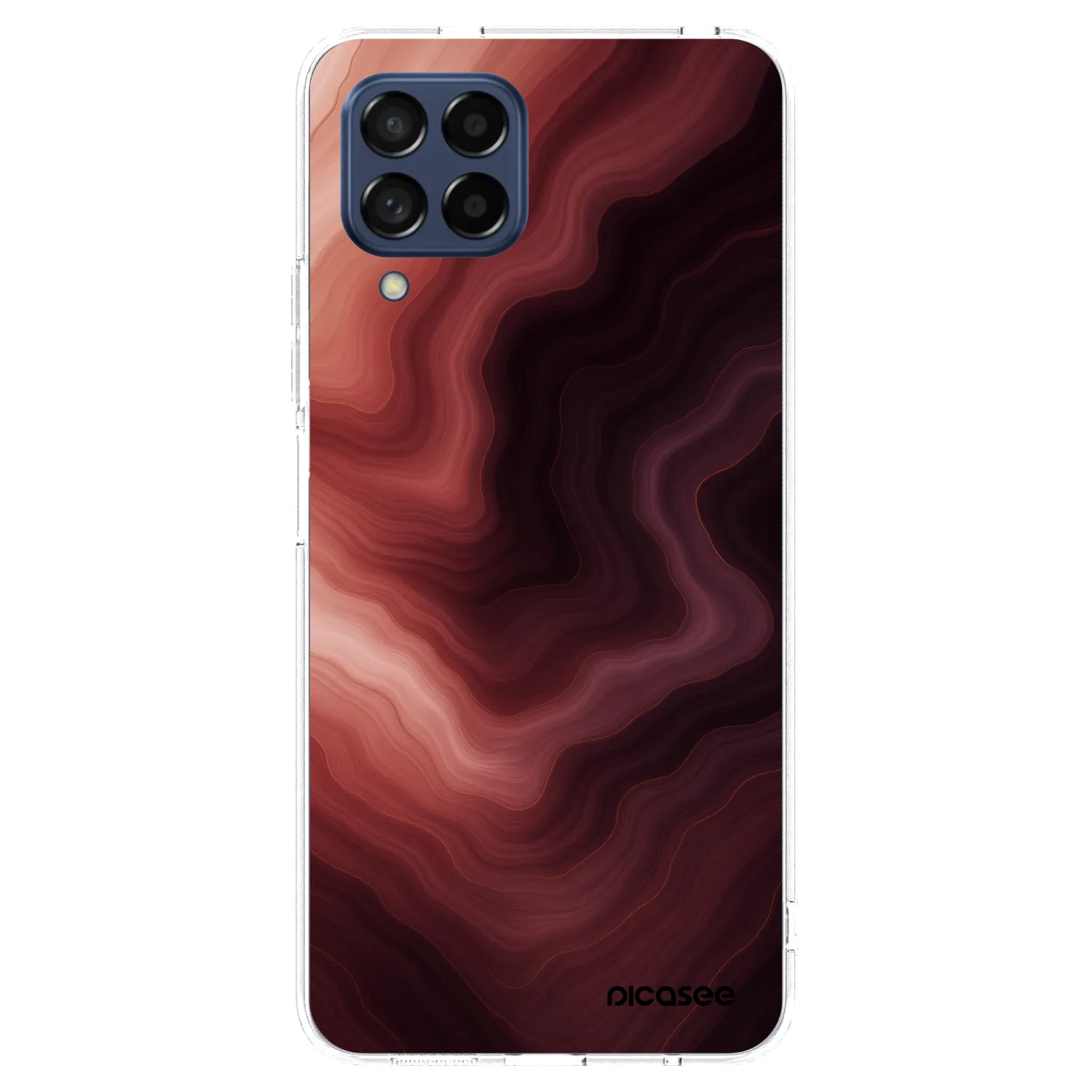 Picasee Samsung Galaxy M53 5G Hülle - Transparentes Silikon - Rouge