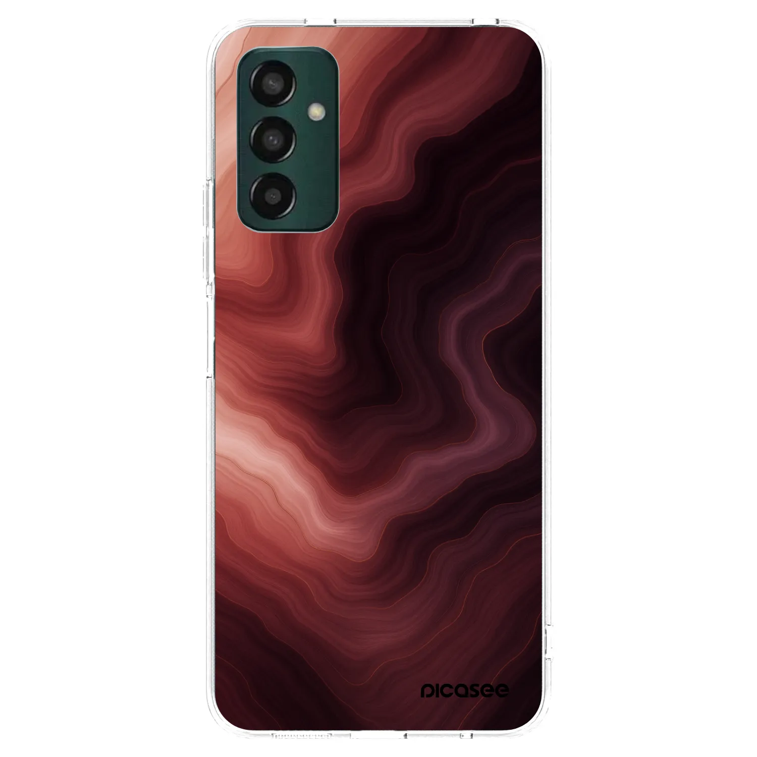 Picasee Samsung Galaxy M13 M135F Hülle - Transparentes Silikon - Rouge
